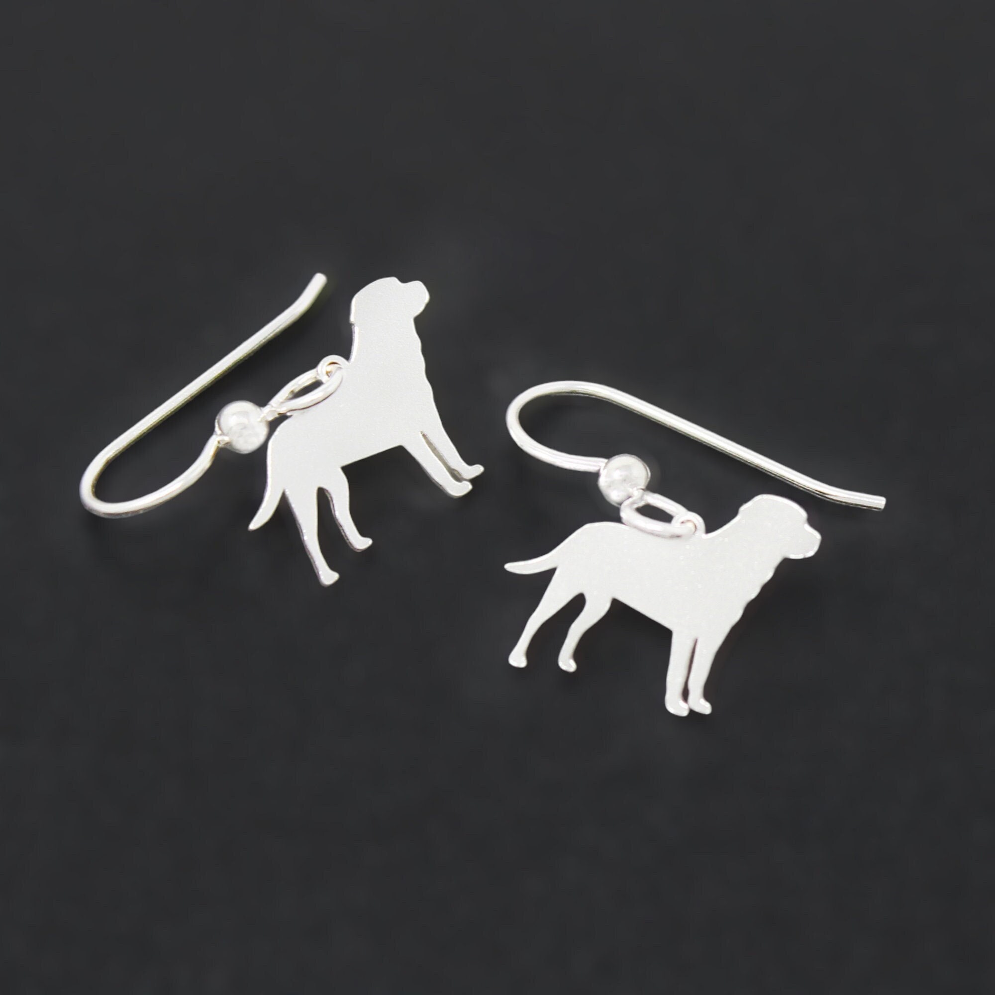 Orecchini A Perno In Argento 925 - Forma Di Cane Labrador, 11 Mm - 3