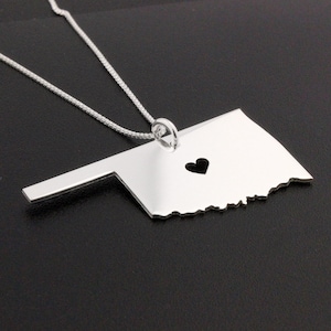 Oklahoma Halskette aus 925 Silber mit Herz