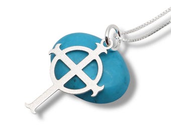 Sterling Silver Celtic Cross Necklace for Women – Satin Matte Finish, Handmade Irish Christian Pendant Gift