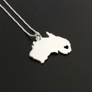 Australien Halskette Personalisierte Sterling Silber Australien Country Halskette mit Herz individuelle Heimatstadt Halskette - Geschenk für Freunde