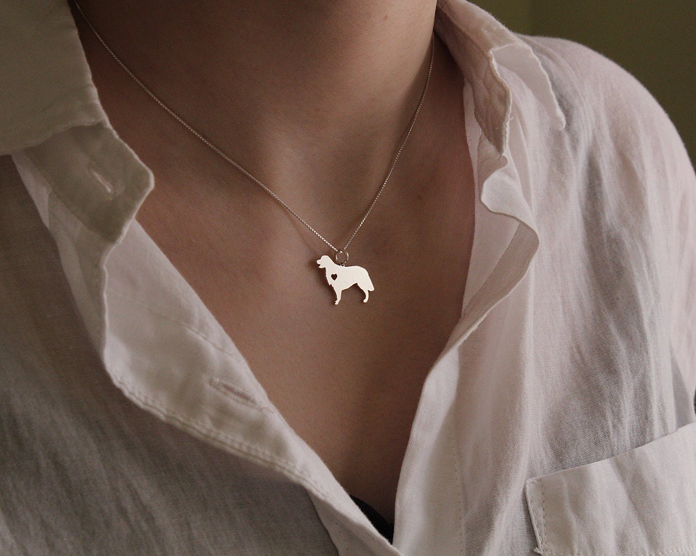 Gifts For Golden Retriever Owners -Sterling silver necklace with a Golden Retriever pendant.