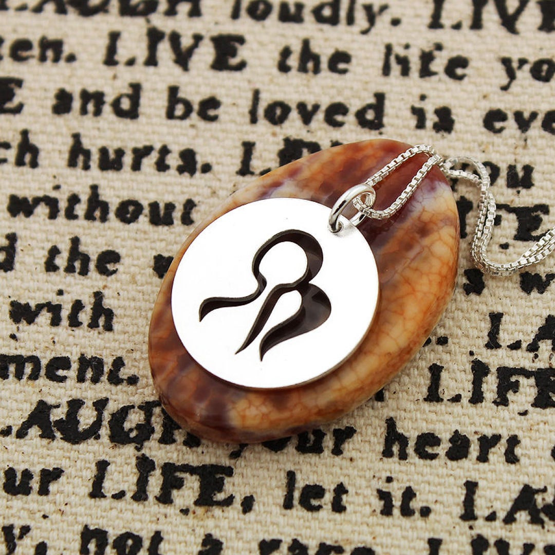 Virgo Necklace Astrology Zodiac Sign Jewelry Sterling Silver Charm ...