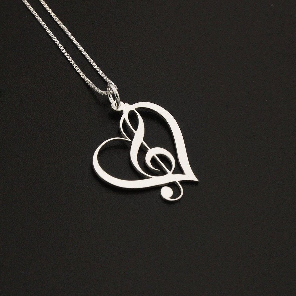 FLPRUY Collana Con Ciondolo Nota Musicale E Cristallo Blu: Gioiello In Argento Sterling 925 Per Donne E Ragazze (Lunghezza 18+2 Pollici)