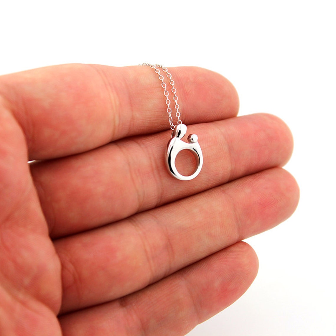 Mother and Child Necklace Sterling Silver Mother and Child Etsy