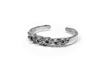 Large Sterling Silver Barnacle Textured Cuff