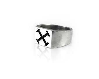 X Signet Ring