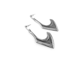 Dorsal Fin Earrings in Sterling Silver
