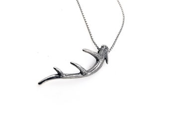 Antler necklace in sterling silver