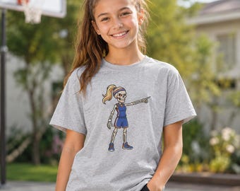 T-shirt met skeletbasketbalspeler | Sophie Pointing basketbalshirt