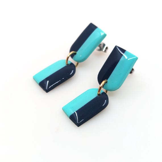 Boucles d'oreilles BIGOUT marine