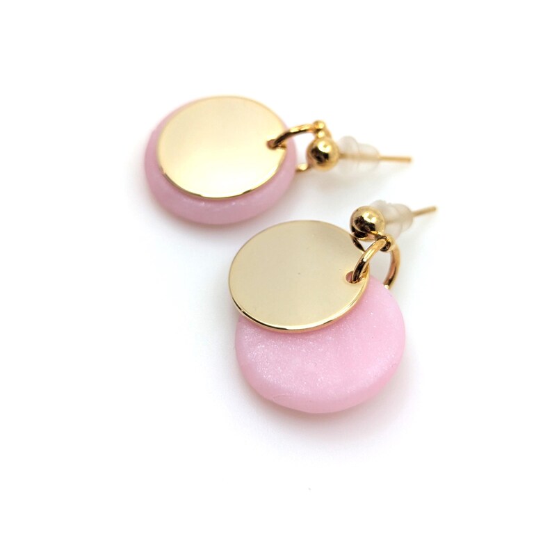 Boucles d'oreille PASTILLE Quartz rose