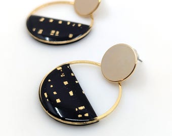 Boucles d'oreilles SHAPES - noir