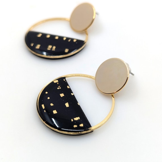 Boucles d'oreilles SHAPES - noir