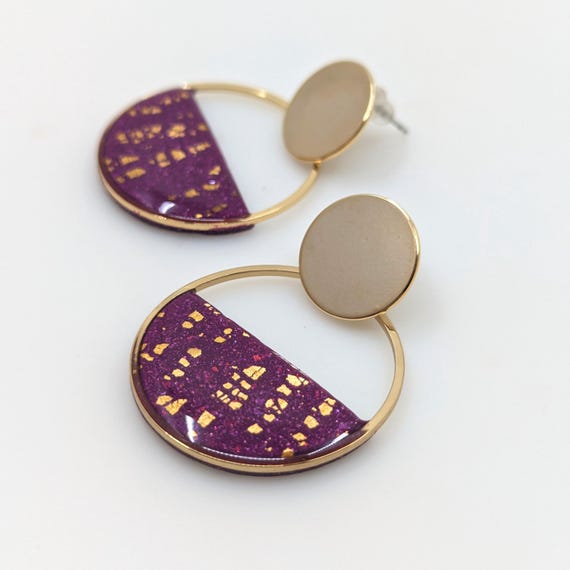 Boucles d'oreilles SHAPES - violine