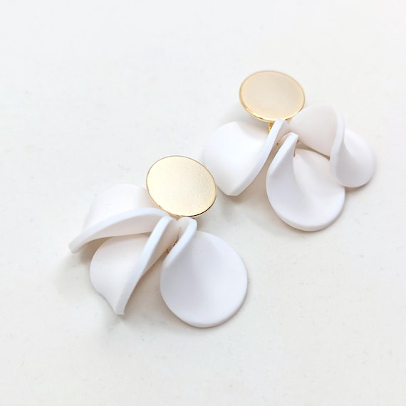 Boucles d'oreilles BLOOM blanches