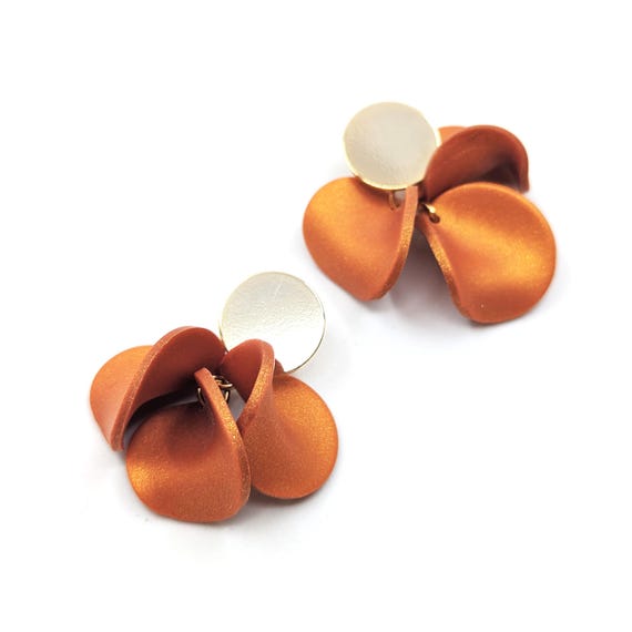 Boucles d'oreilles BLOOM oranges