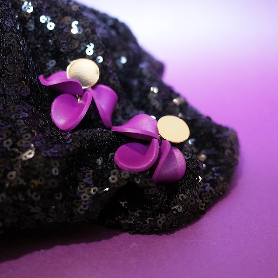 Boucles d'oreilles BLOOM violet