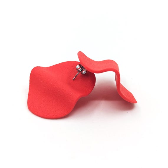 Boucles d'oreilles WAVY Rouge