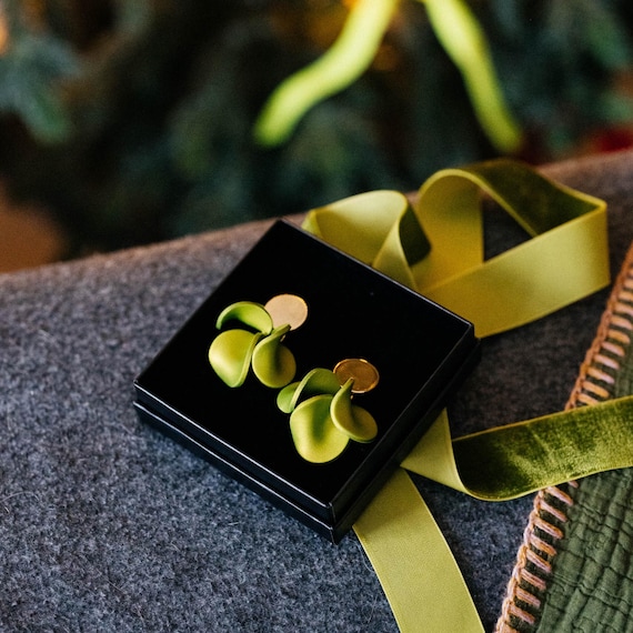 Boucles d'oreilles BLOOM vertes