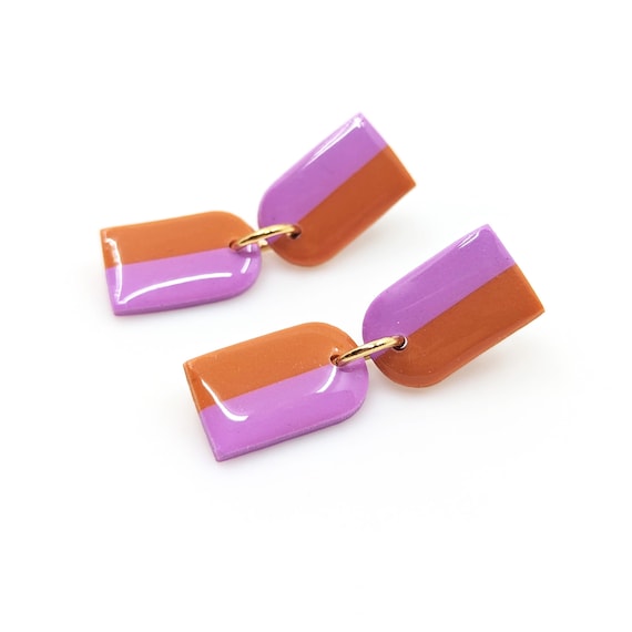 Boucles d'oreilles BIGOUT lilas