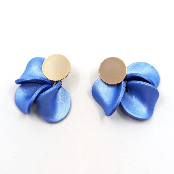 Boucles d'oreilles BLOOM bleues