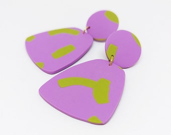 boucles violet 90's/citron vert