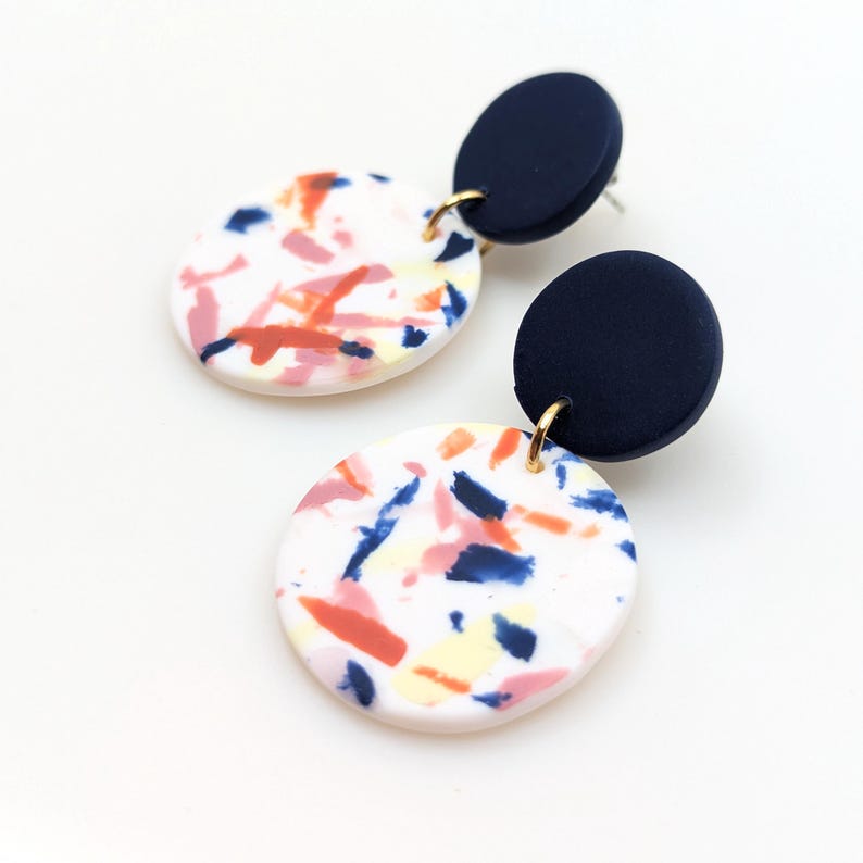 Boucles d'oreilles TERRAZZO Marine / marine