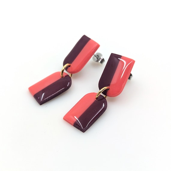 Boucles d'oreilles BIGOUT rouge