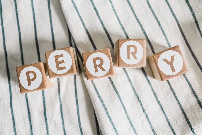 Personalized Stacking block Wood Blocks Baby shower Baby Etsy