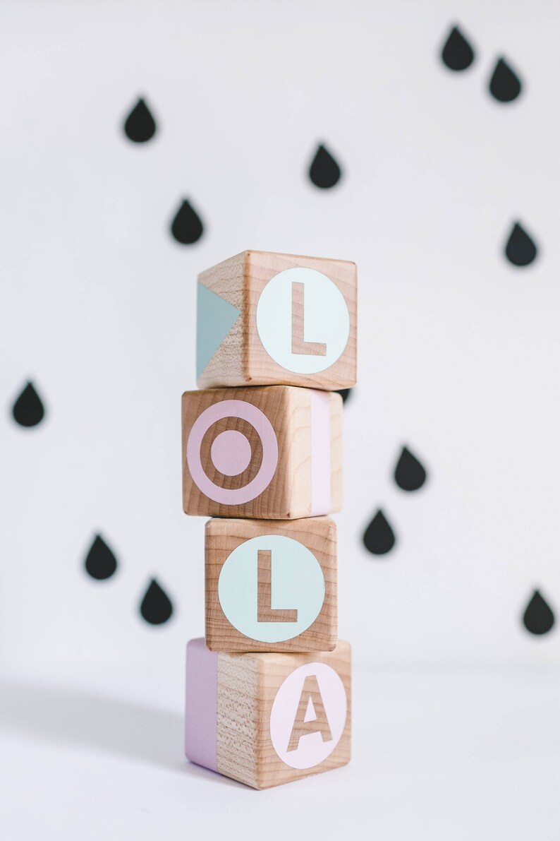 Personalized Stacking block Wood Blocks Baby shower Baby Etsy