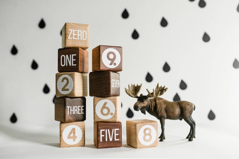 Number Blocks Math Counting Blocks Stacking Blocks | Etsy