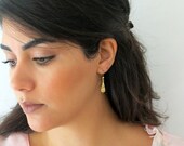 Gold Teardrop Earrings, 14k Small Dangle Earrings