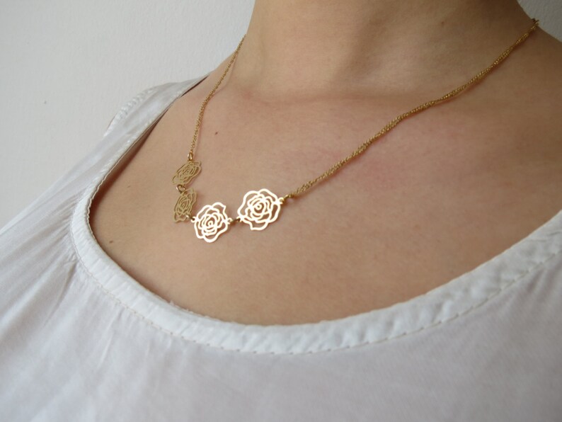 rose gold jewelry Rose gold necklace rose necklace 14k rose necklace rose gold rose necklace gold rose necklace