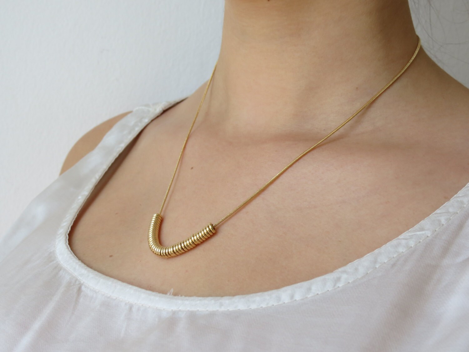 Loops necklace gold filled chain gold filled necklace Etsy