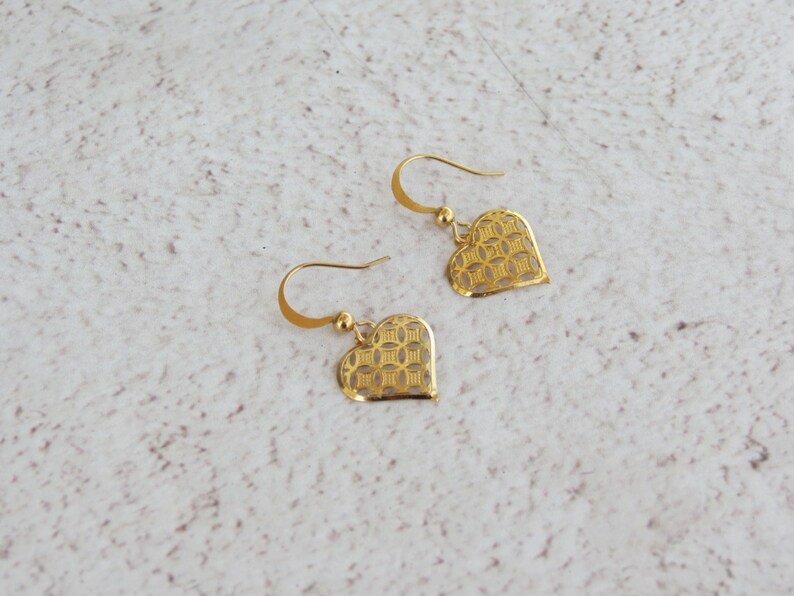 14k Gold Heart Earrings Valentines Day