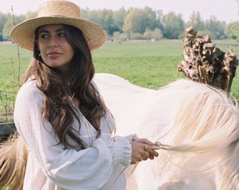 Vestido de novia ZARIA Boho, vestido de novia alternativo, vestido de novia Boho, boda en la playa, vestido de verano, vestido Gauzy, vestido de pradera, vestido de algodón