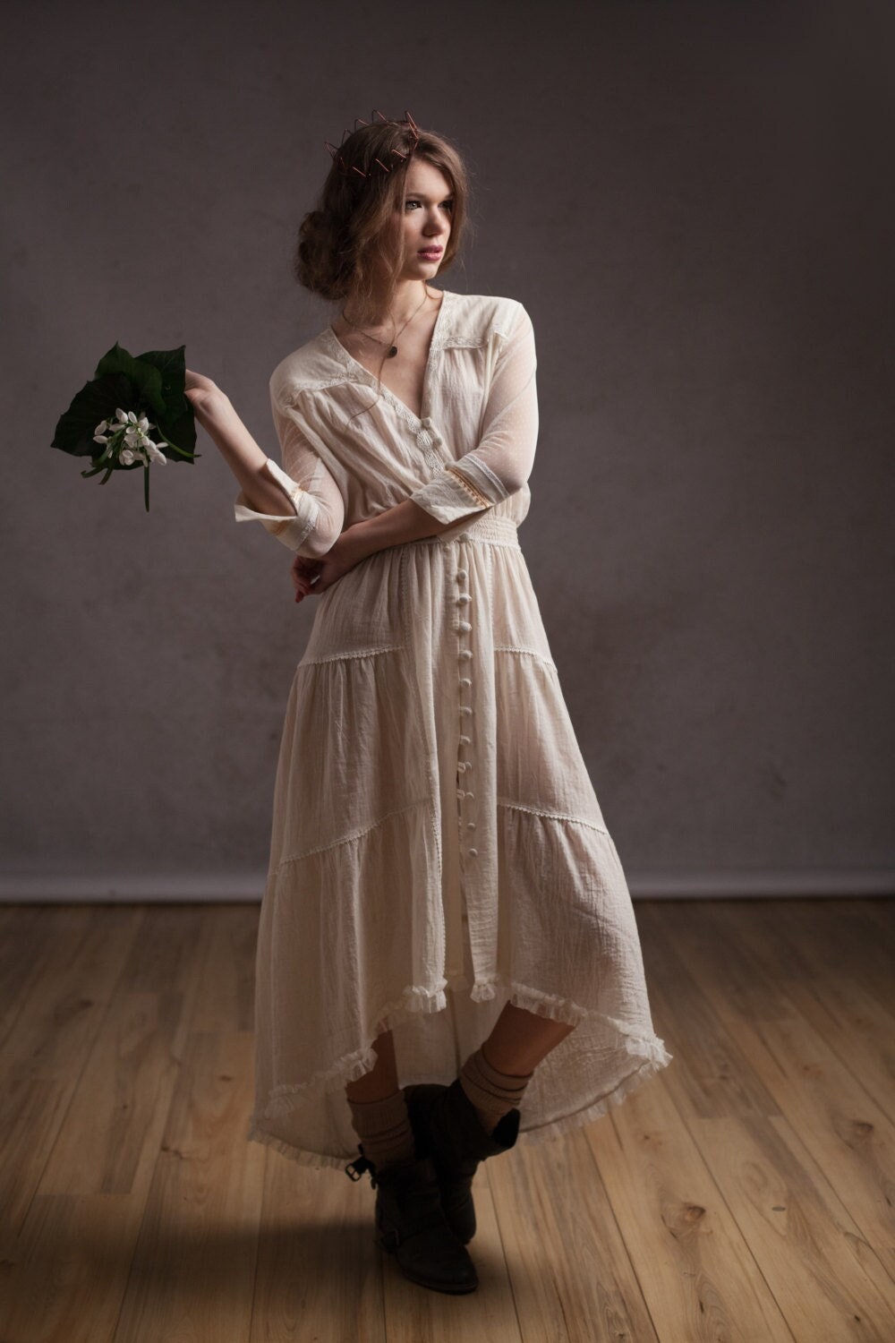 Gauzy top boho dress