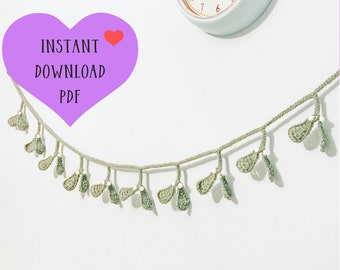 Modello uncinetto ghirlanda di vischio / Download PDF istantaneo Stampabile all'uncinetto / Decorazioni natalizie Amigurumi