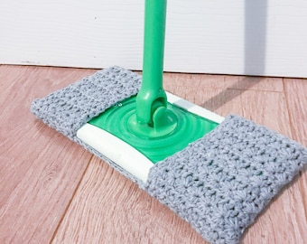 Patrón de ganchillo para funda de fregona Swiffer con puntada de estrella / Ecológico (Patrón en PDF)