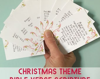Bible Verse Scripture Printable Card Bundle | 18 Cards | Bible Memorization Cards | Christian Gift | Instant Download | Journaling