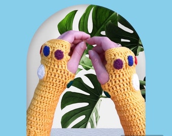 Patrón de crochet Guantes de superhéroe / Guantes sin dedos Descarga instantánea en PDF Crochet imprimible / Calentador de invierno / Divertido fácil de hacer