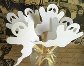 Halloween Cupcake Toppers / Ghost Cupcake Toppers / Halloween Party Decor / Ghost pièce maîtresse / Ghost Party pics