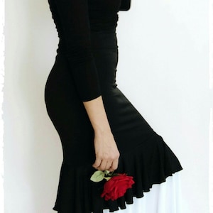 Flamenco Skirt 03 - Black/White Circle