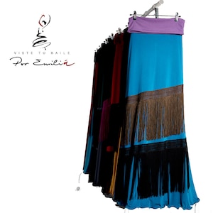 FALDA FLAMENCA FLECOS mezcla de colores 04