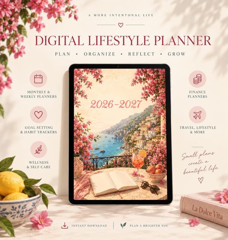 2026-2027 Digital Midyear Planner All-in-one Life Planner Goodnotes ...