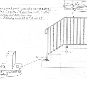 Railing for Steps, With 2 Step and a 2 Ft to 4 Ft. Landing Custom Made ...