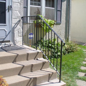Railing for Steps With 3 Step and 2 Ft to 4 Ft. Landing Custom Made ...