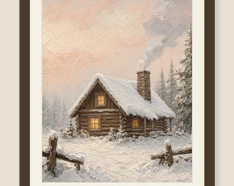 Soft Vintage Neutral Christmas Wall Art | 9 Winter Prints PDF