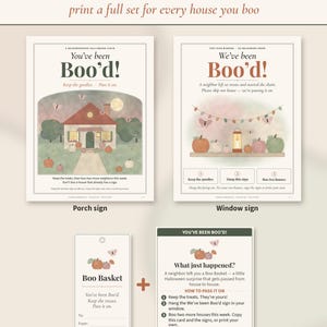 Boo Basket Kit Printable | You've Been Booed Porch and Window Sign, Boo'd Tags, Tradition Cards & Neighbor Checklist | Booed Basket PDF image 10