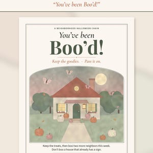 Boo Basket Kit Printable | You've Been Booed Porch and Window Sign, Boo'd Tags, Tradition Cards & Neighbor Checklist | Booed Basket PDF image 2